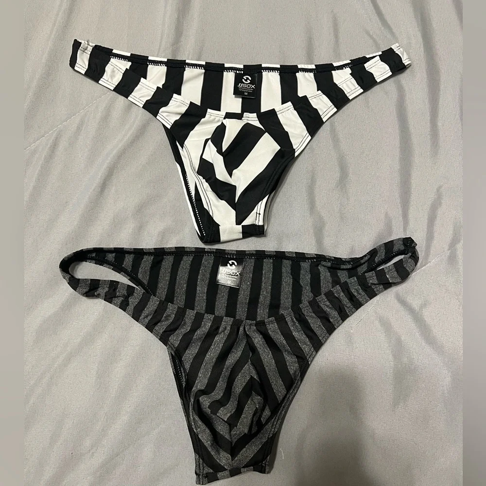 Men’s Striped Briefs - 2 Pack - Picture 2 of 5